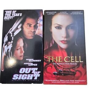 Jennifer Lopez VHS Movie Lot - Out of Sight & The Cell